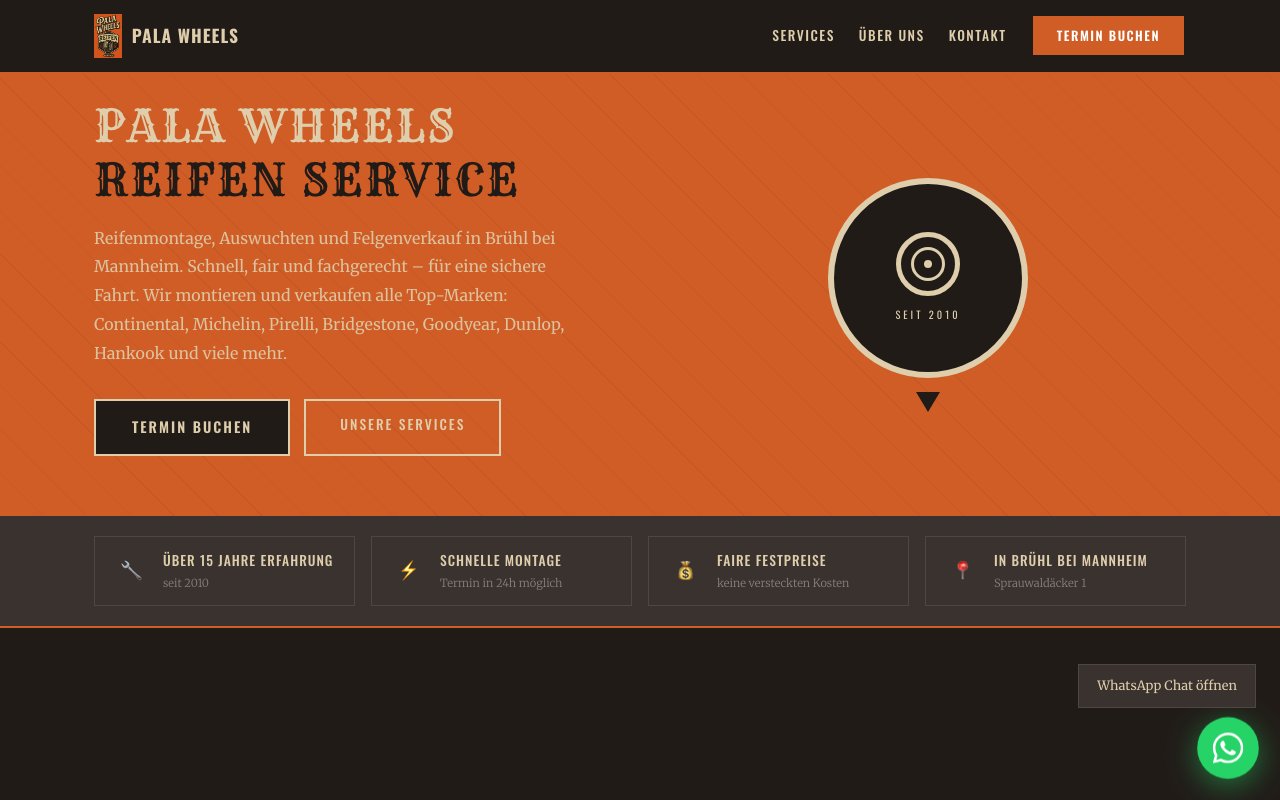 Pala Wheels Website